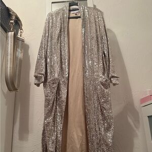 BB Dakota champagne sequin duster